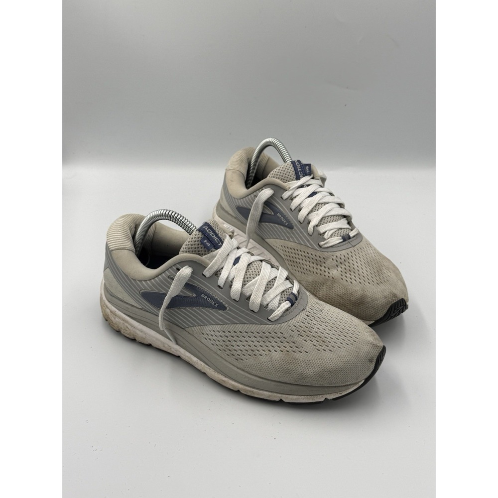 Brooks Addiction 14 Running Shoes Women's 9D Wide Gray Blue Sneaker 1203061D077 - Picture 4 of 9